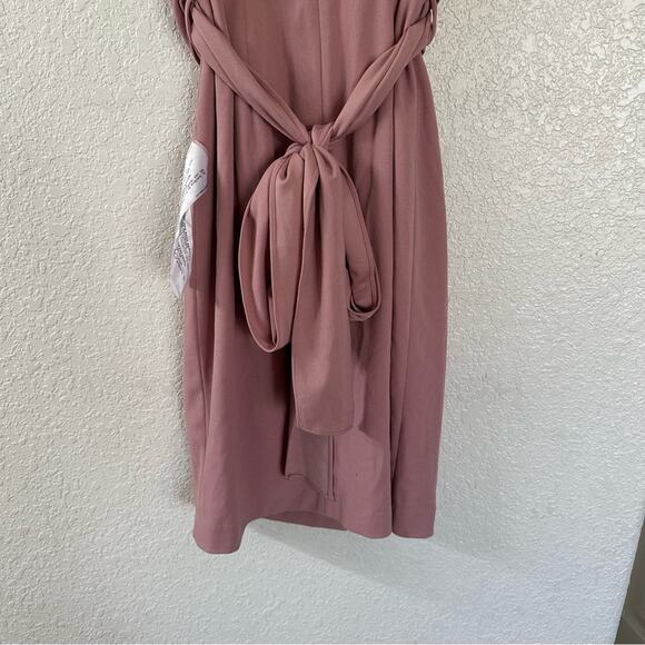 Dress the Population Dana Wrap Waist Cocktail Dress Mauve Size XL NWT - Picture 11 of 14